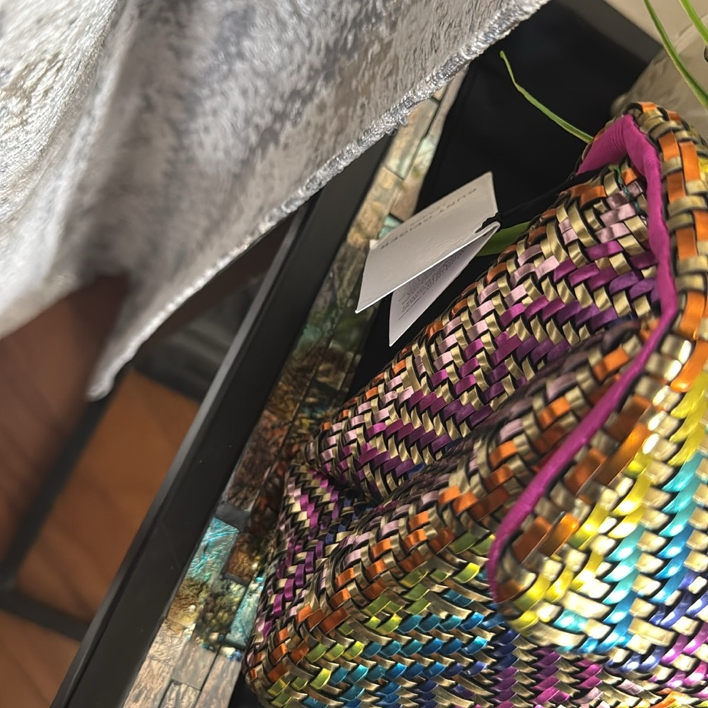 🍇🍇🍇HOST PEAK Kensington Woven Faux Leather Convertible Shoulder Bag🍇🍇🍇 - Picture 9 of 17